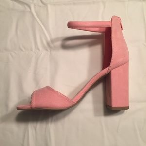 Qupid Pink Open Toe Heels